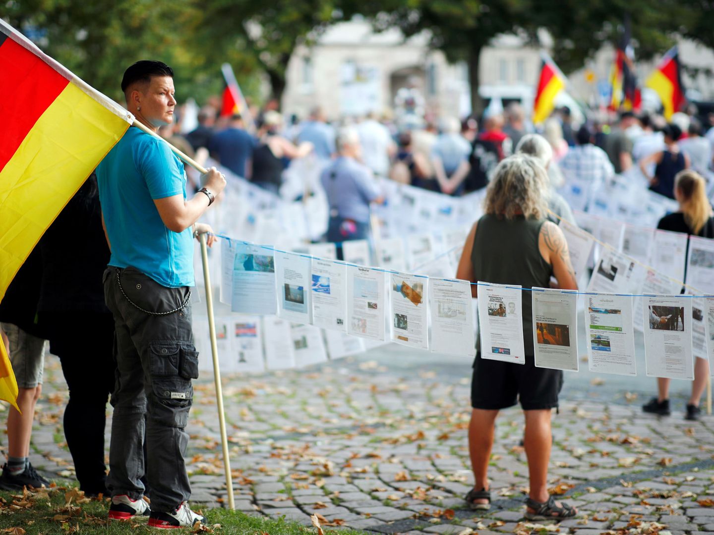 Una de las manifestaciones convocadas por la ultraderecha alemana en Chemnitz (Reuters)