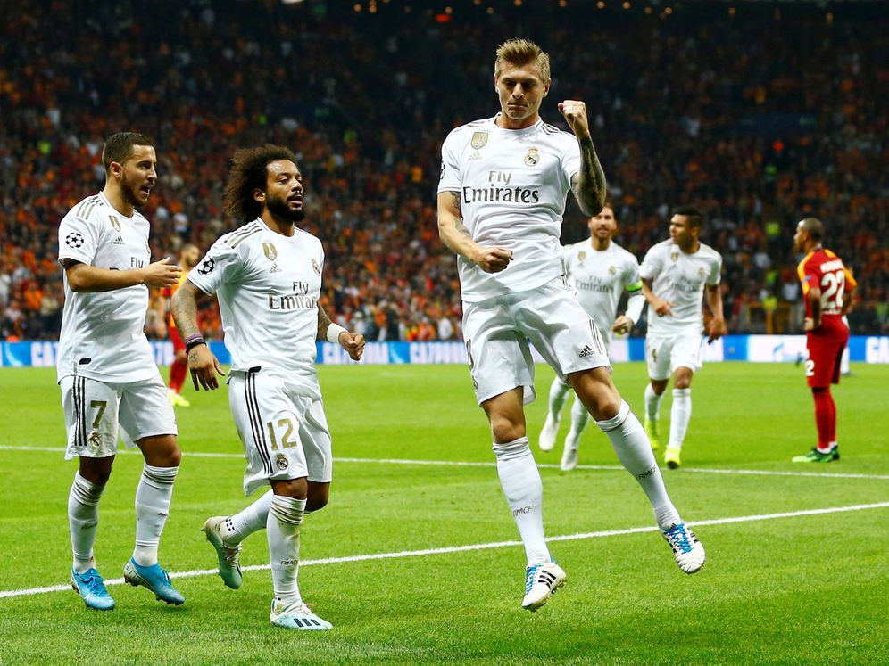 Foto: Toni Kroos celebra un gol con el Real Madrid. (Reuters)