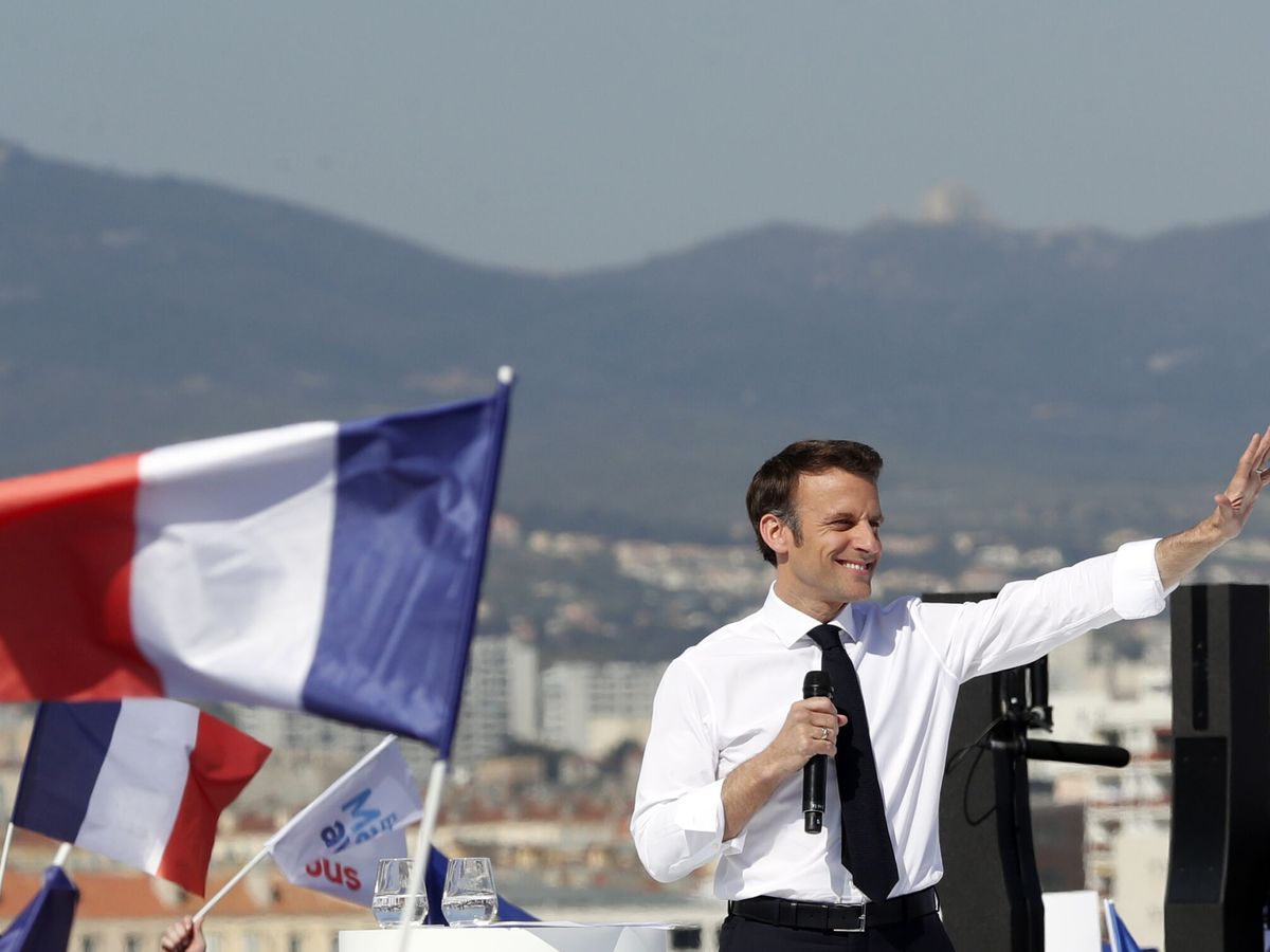 Foto: El presidente francés y candidato a la reelección, Emmanuel Macron. (EFE/Horcajuelo)