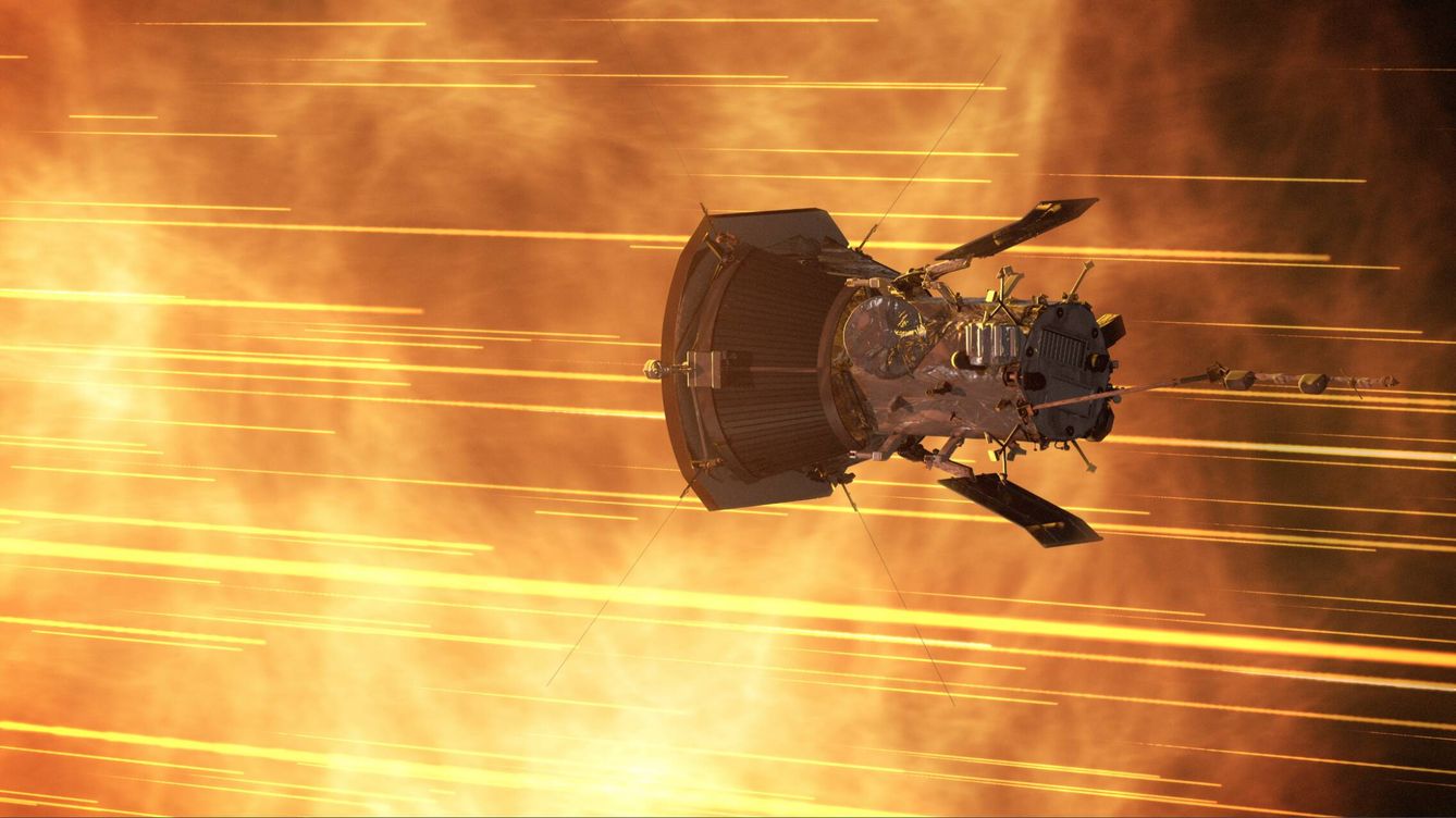 Foto: Ilustración de la sonda Parker de camino al sol. (NASA)