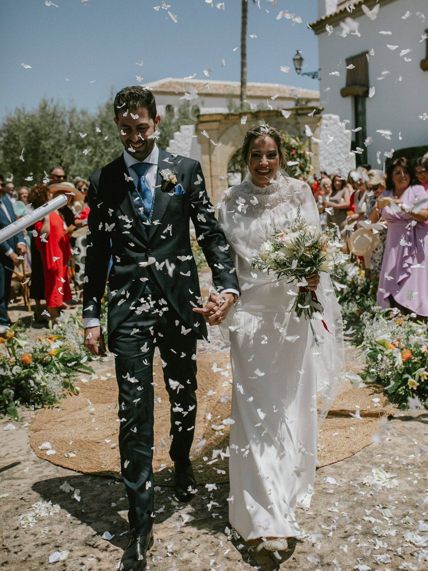 Virginia, el día de su boda en Málaga. (Ópalo Photos)