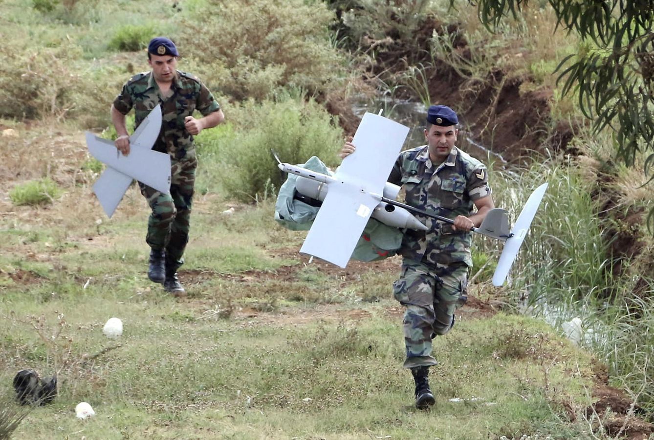 Dron usado por el ejército israelí y encontrado en Líbano. (Foto: Reuters)