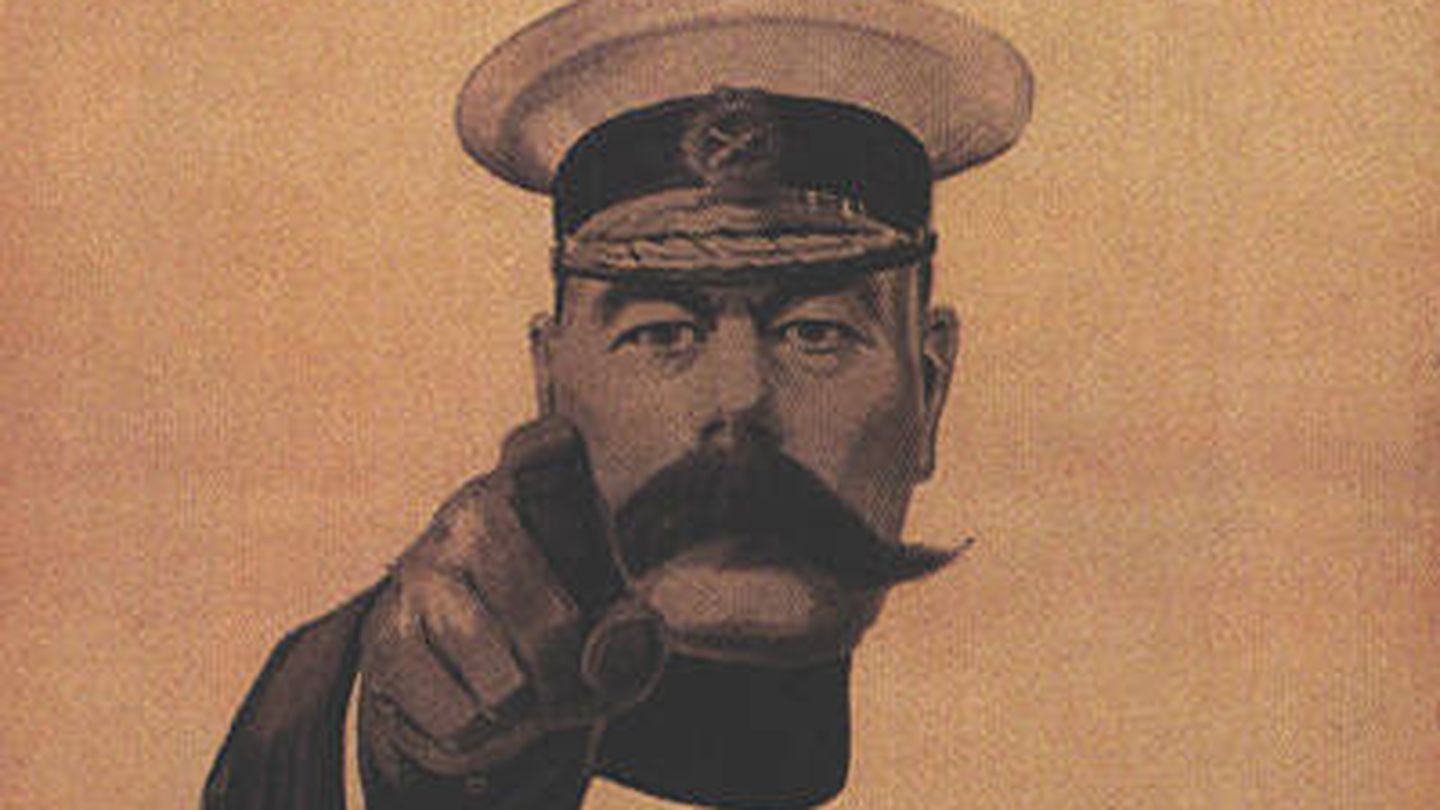 El ministro de Guerra británico Lord Kitchener quería que te alistases antes que el tío Sam.