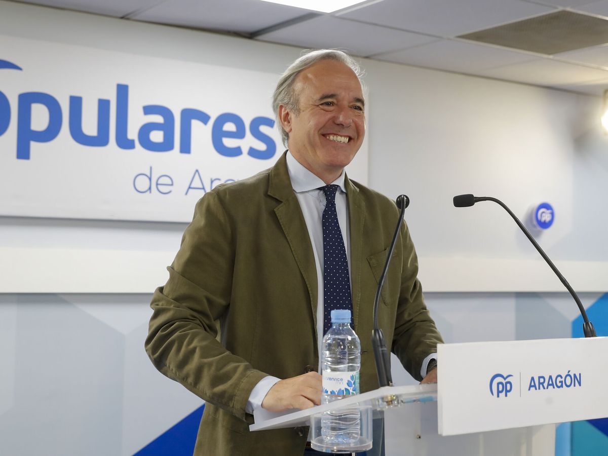 Foto: El presidente del PP de Aragón y ganador de las elecciones del 28-M. (EFE/Javier Cebollada)