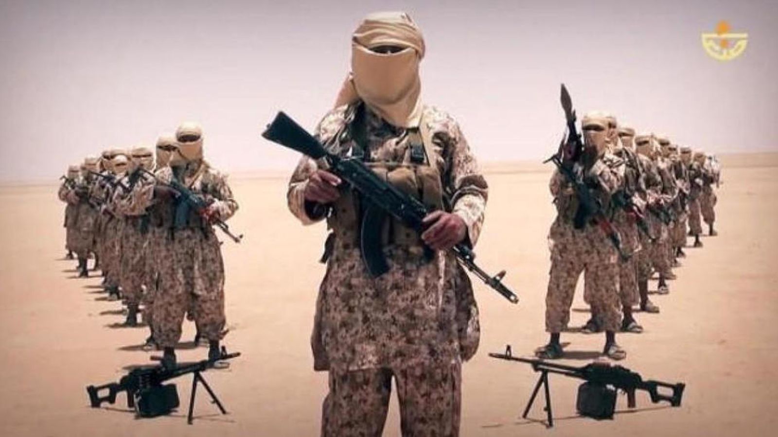 Foto: Imagen de milicianos del Estado Islámico difundida por el ISIS con fines propagandísticos.