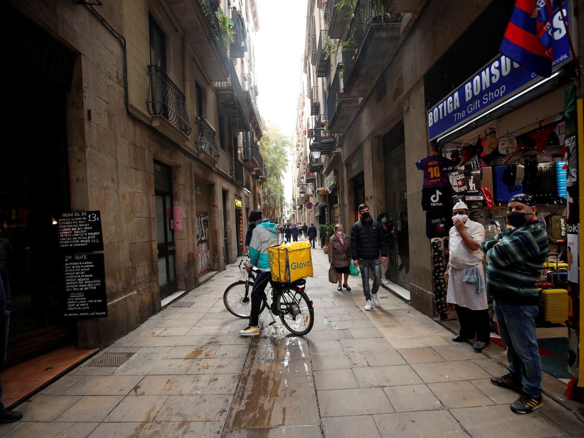 Foto: Un rider en Barcelona. Foto: Reuters.