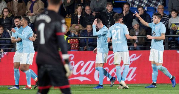 Foto: Jugadores del Celta celebran un gol. (EFE)
