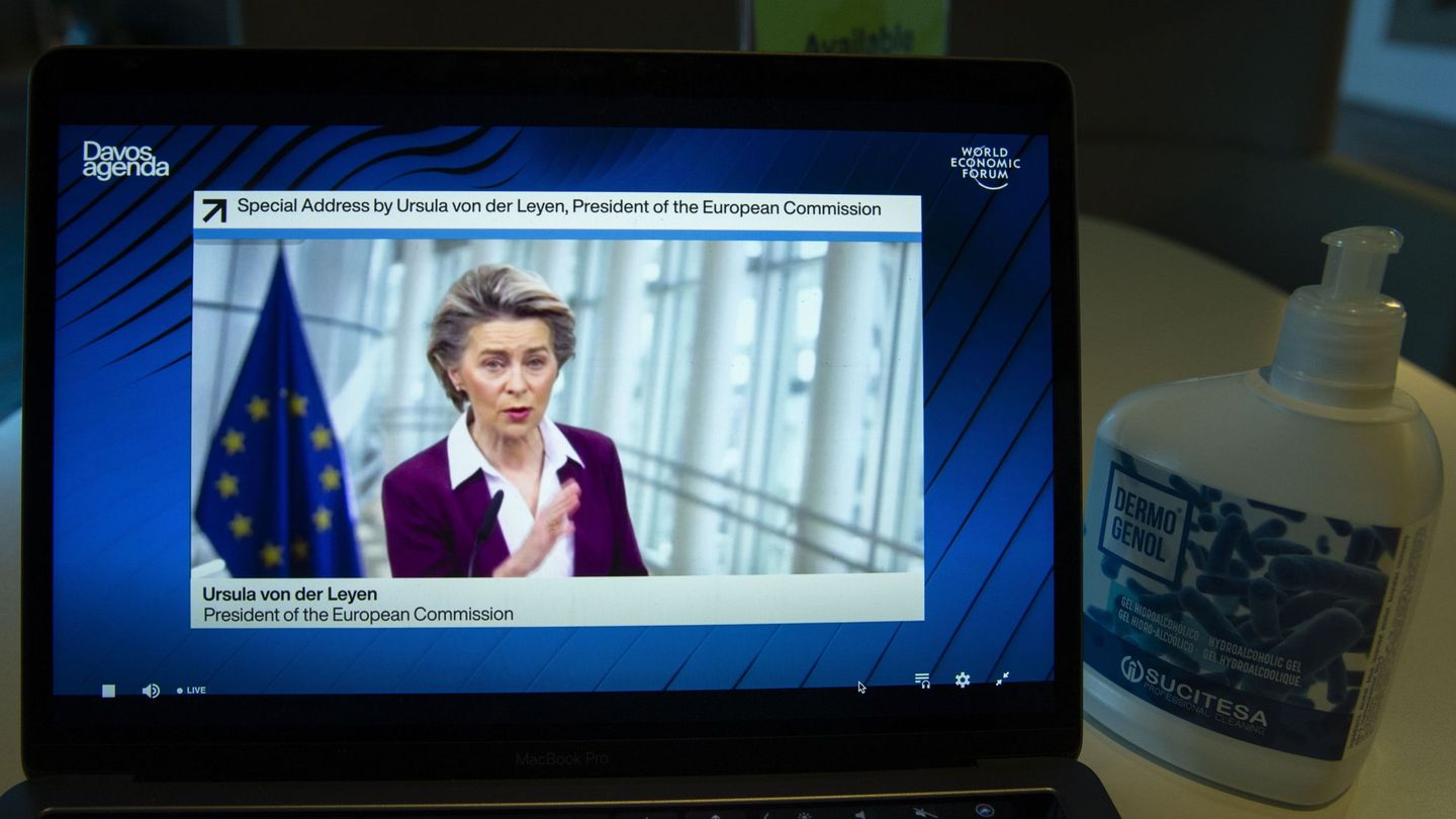 Ursula von der Leyen participa digitalmente en el Foro de Davos de la semana pasada. (EFE)