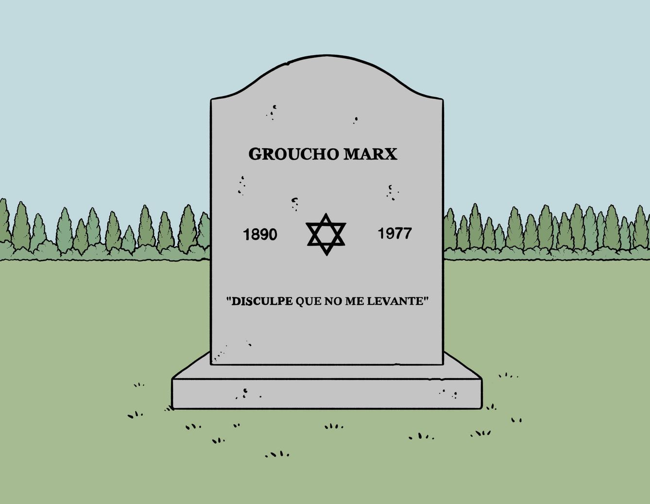 Ilustración de David Sánchez del capítulo sobre Groucho Marx.