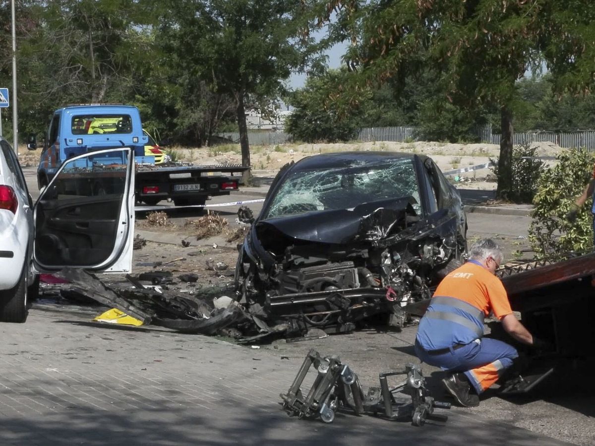 Foto: Captura de vídeo que muestra los dos vehículos implicados en el accidente. (EFE)