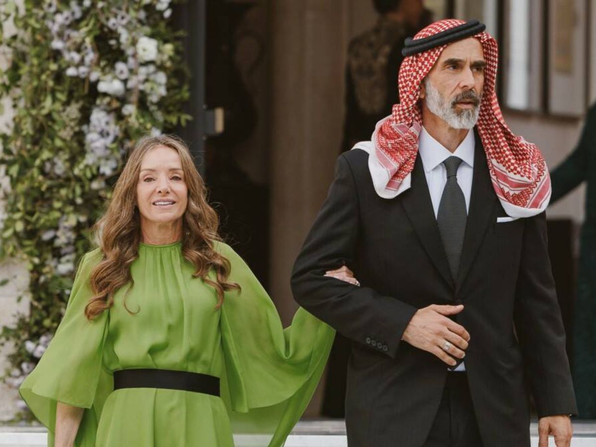 Foto: Miriam de Ungría con el príncipe Ghazi, en la boda de Hussein de Jordania. (Corte Hachemita)