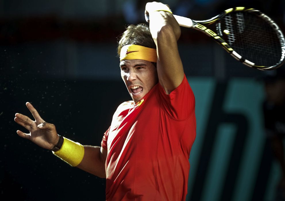 Foto: El tenista español Rafa Nadal, en un momento de la Copa Davis.