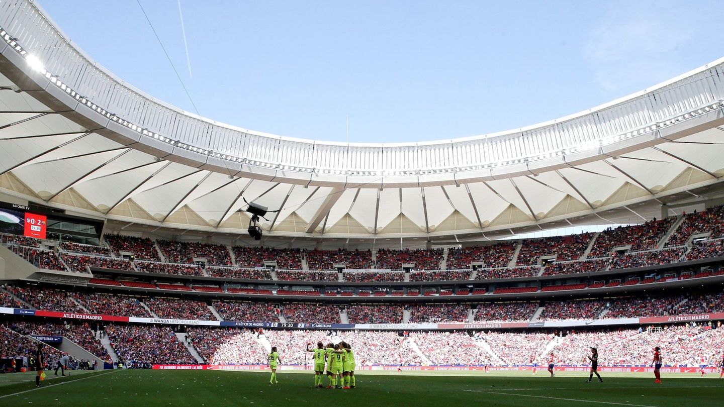 Así estaba el Wanda Metropolitano este domingo para el Atlético de Madrid-FC Barcelona. (EFE)