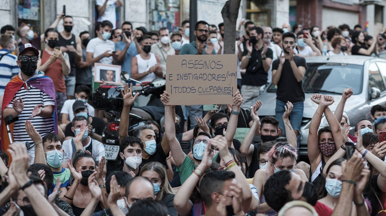 Foto: Protestas en Madrid por la muerte de Samuel. (Sergio Beleña)