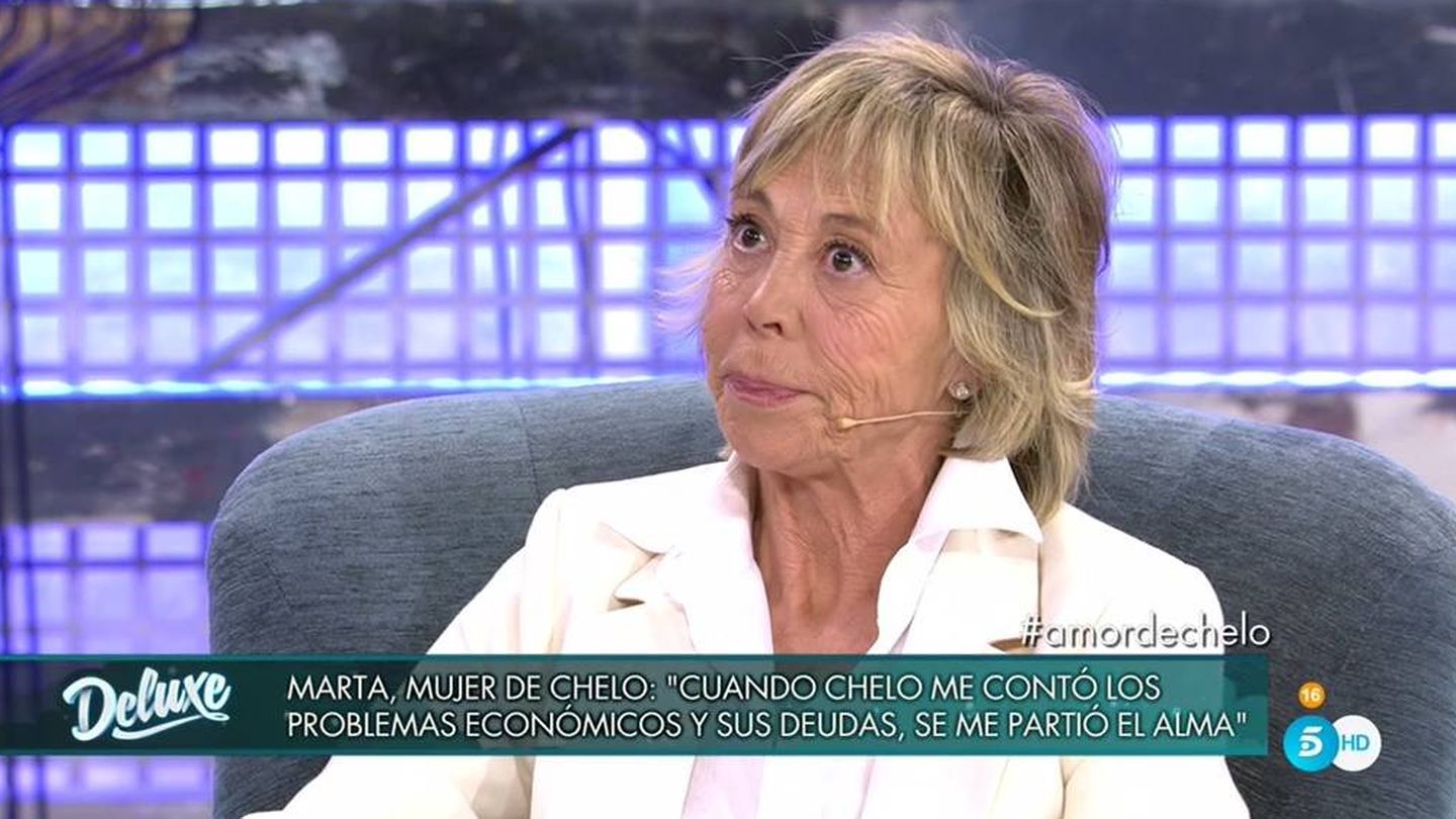 Marta Roca, en el plató de 'Sábado Deluxe'. (Telecinco).