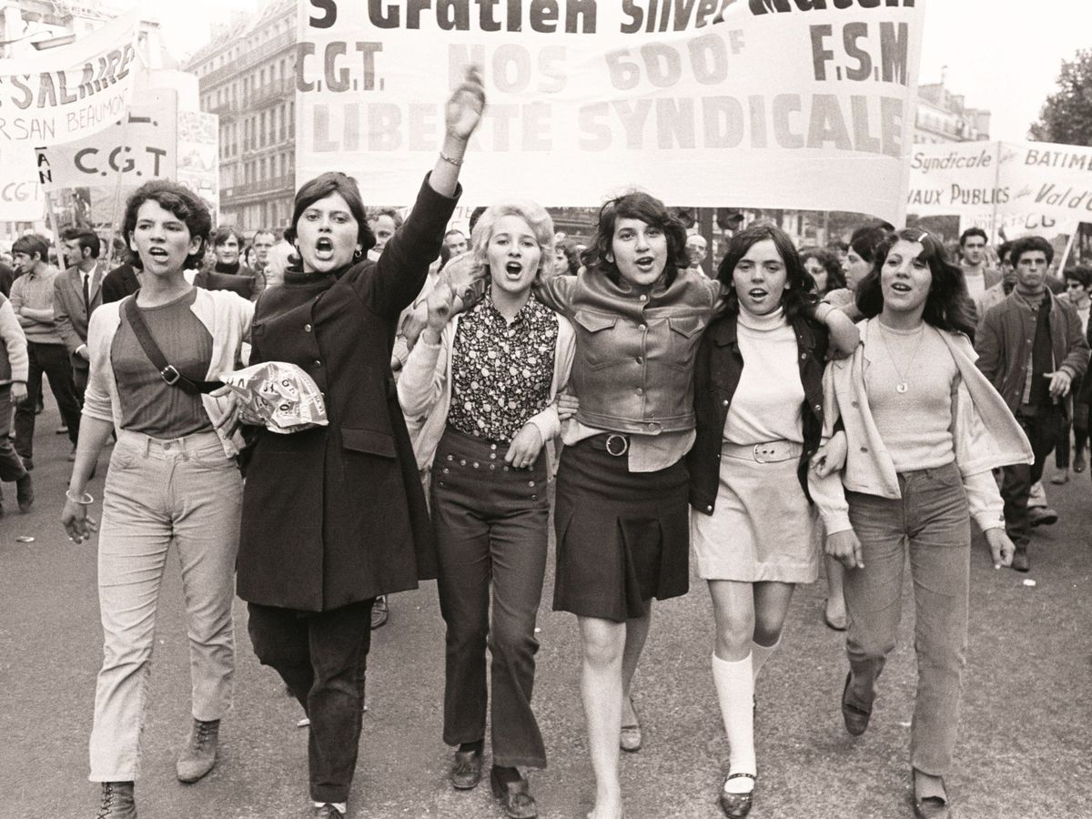 Foto: Jóvenes manifestantes en el mayo francés de 1968. (EFE)