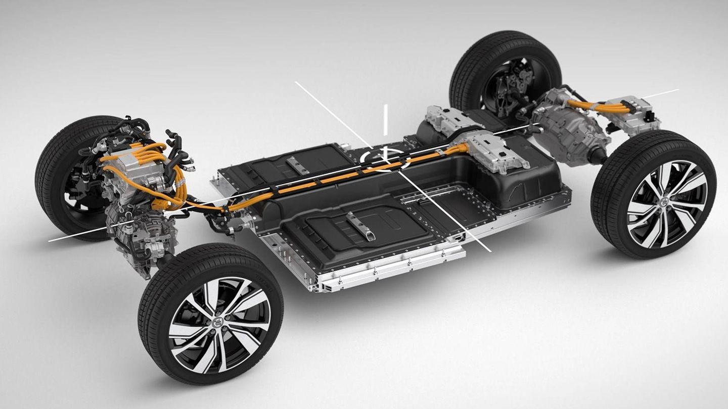 Esta es la plataforma CMA adaptada al nuevo Volvo XC40 eléctrico. 