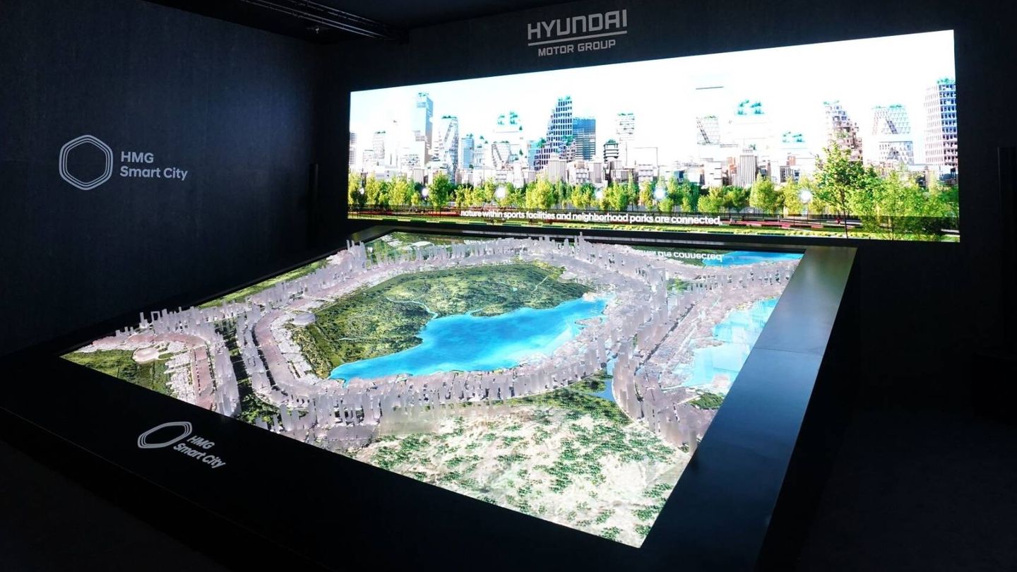 El concepto de ciudad inteligente de Hyundai plantea una forma hexagonal.