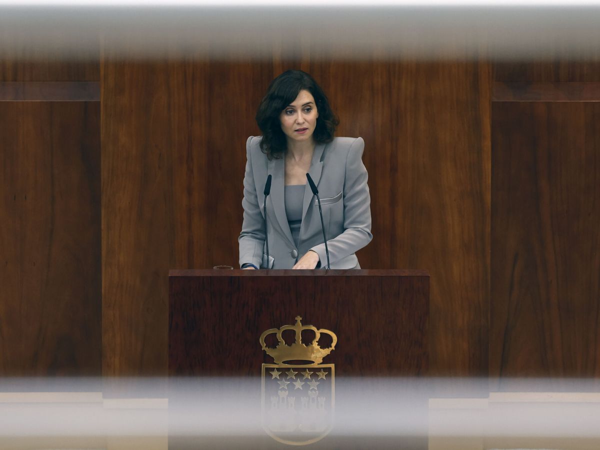 Foto: Isabel Díaz Ayuso durante el debate de investidura. (EFE/J. J. Guillén)