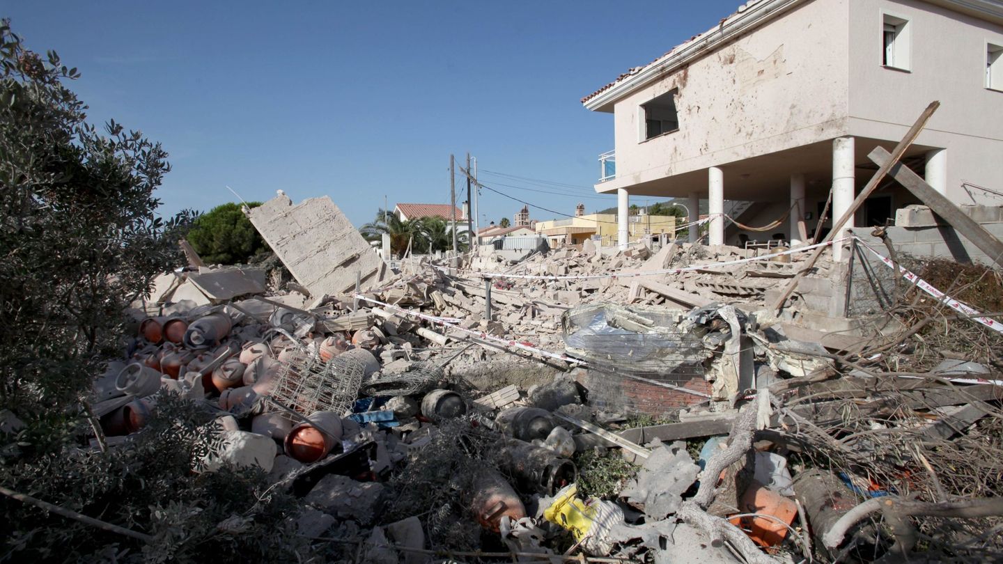Así quedó la casa de Alcanar (Tarragona) tras la explosión. (EFE)