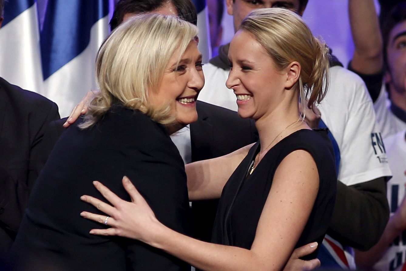 Marion con su tía, Marine Le Pen. (Reuters)