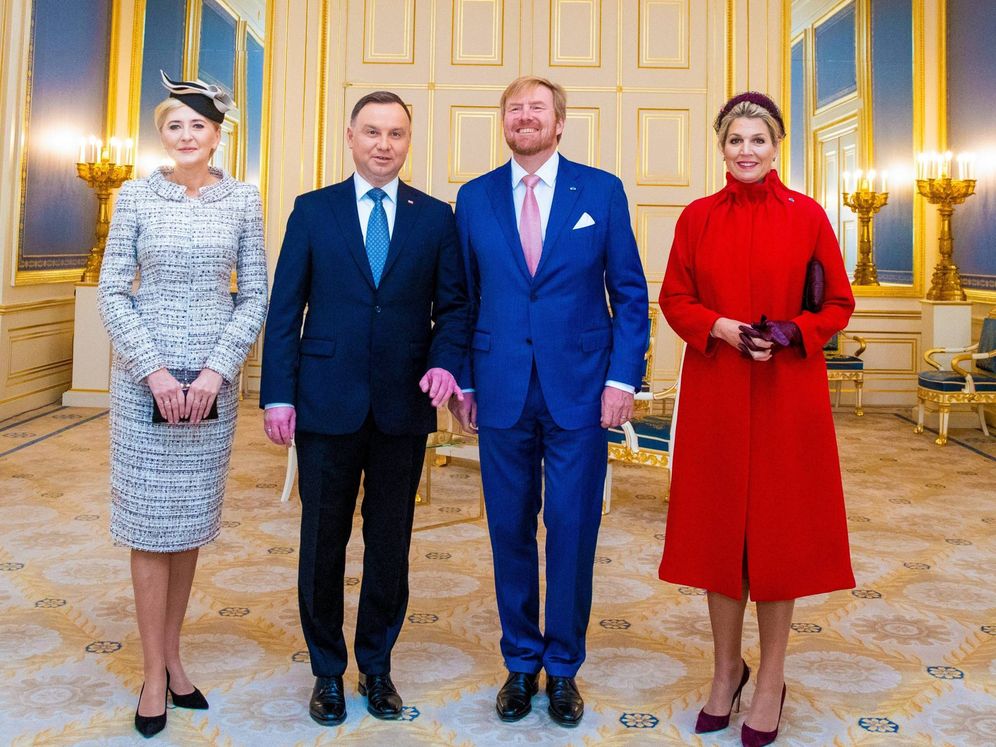Foto: Los reyes de los Países Bajos, junto al presidente de Polonia y su mujer. (Cordon Press) 