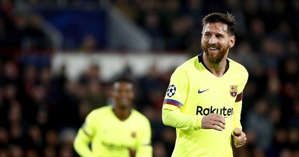 Foto: Messi celebra un gol con el FC Barcelona. (EFE)