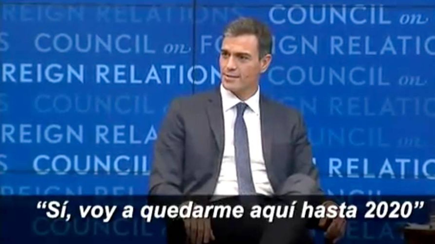 Pedro Sánchez, durante un momento de la entrevista.