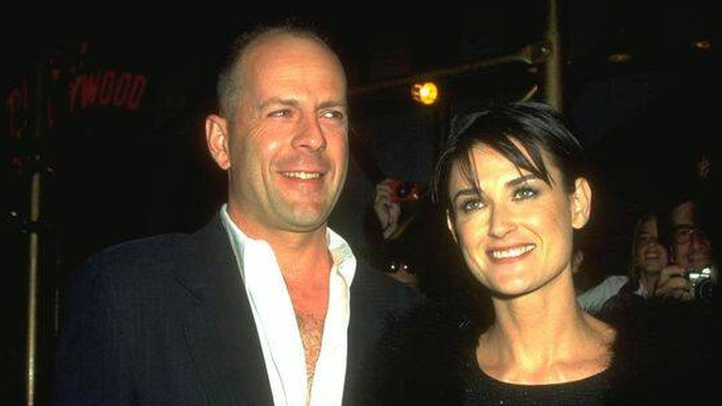  Bruce Willis y Demi Moore, en 1998. (Getty)