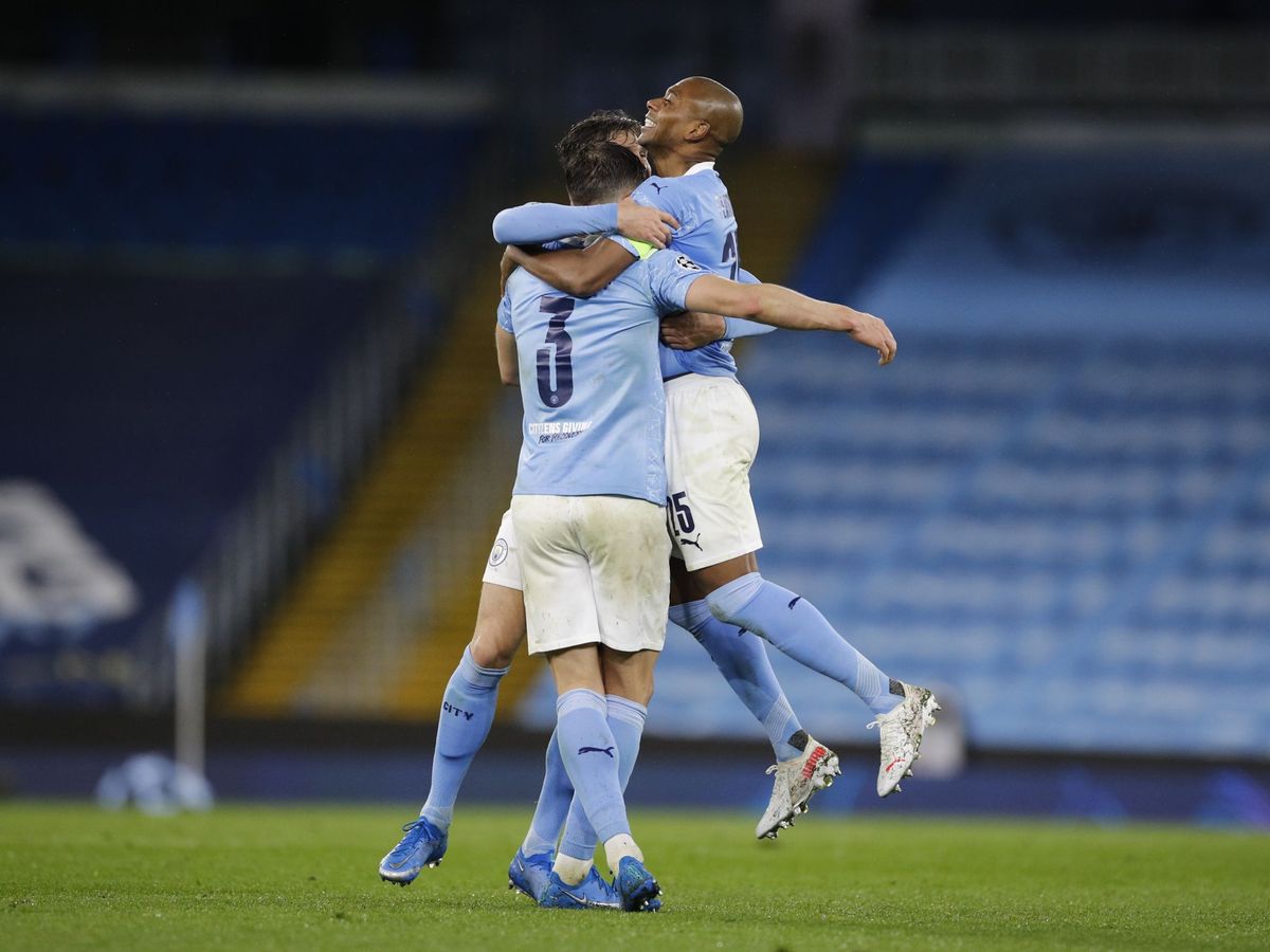 Foto: Los jugadores del Manchester City celebran el pase a la final. (Reuters)