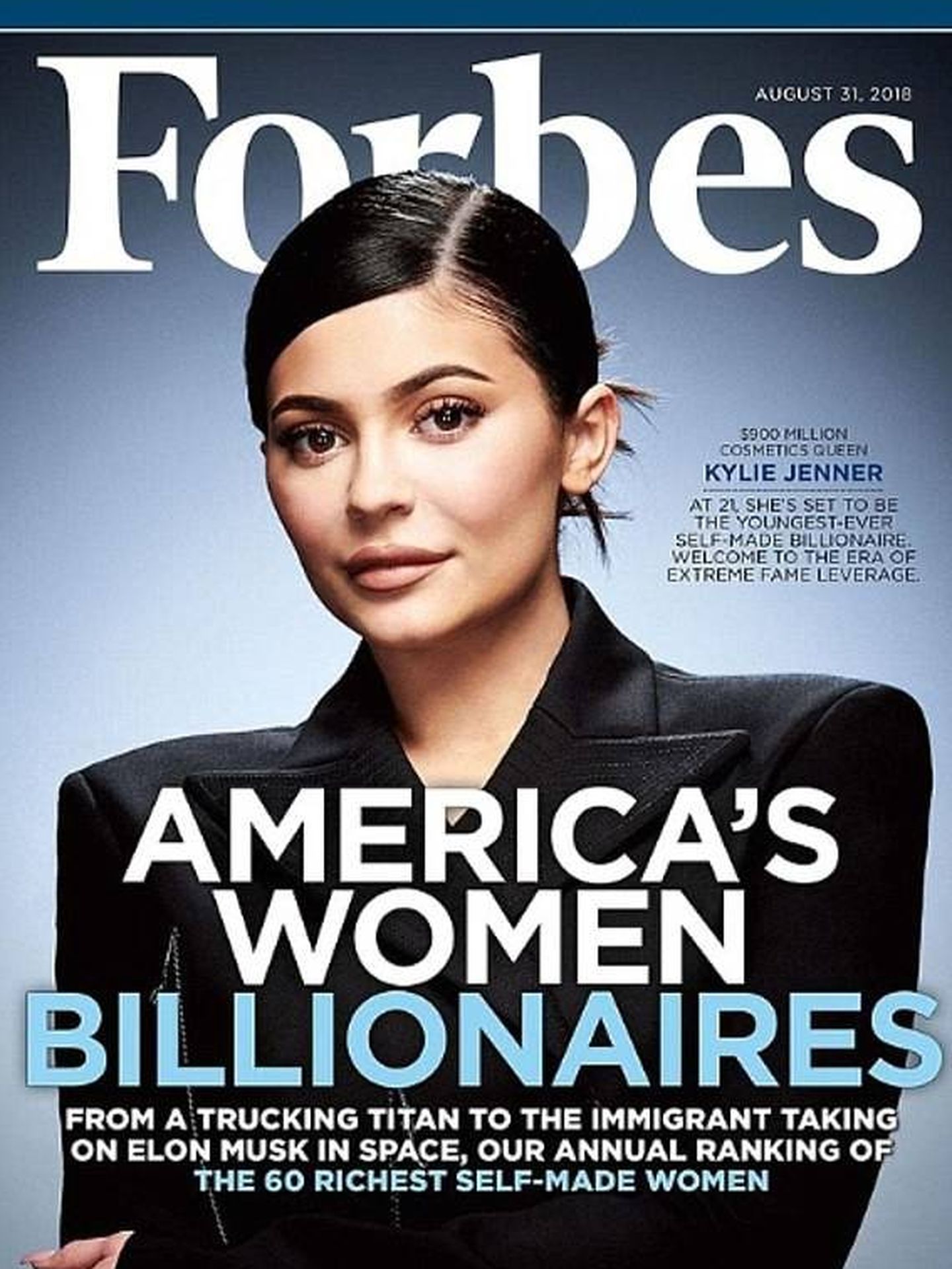 Kylie Jenner en la portada de 'Forbes'. 