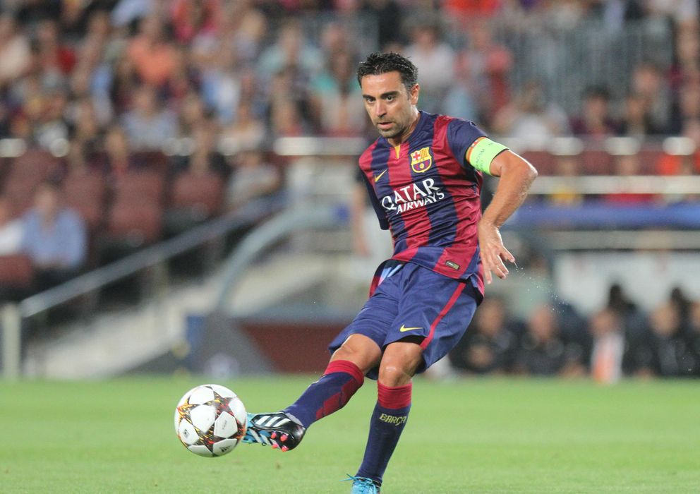 Foto: Xavi Hernández durante un partido del Barcelona (Reuters).