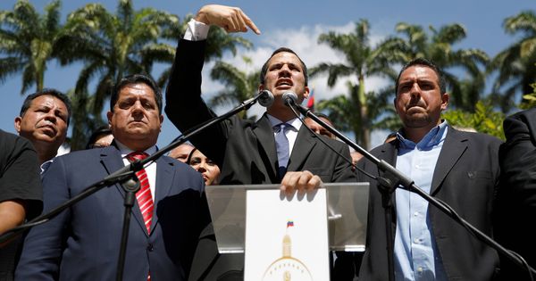 Foto: Juan Guaidó, presidente de la Asamblea Nacional, durante una rueda de prensa en Caracas. (Reuters)