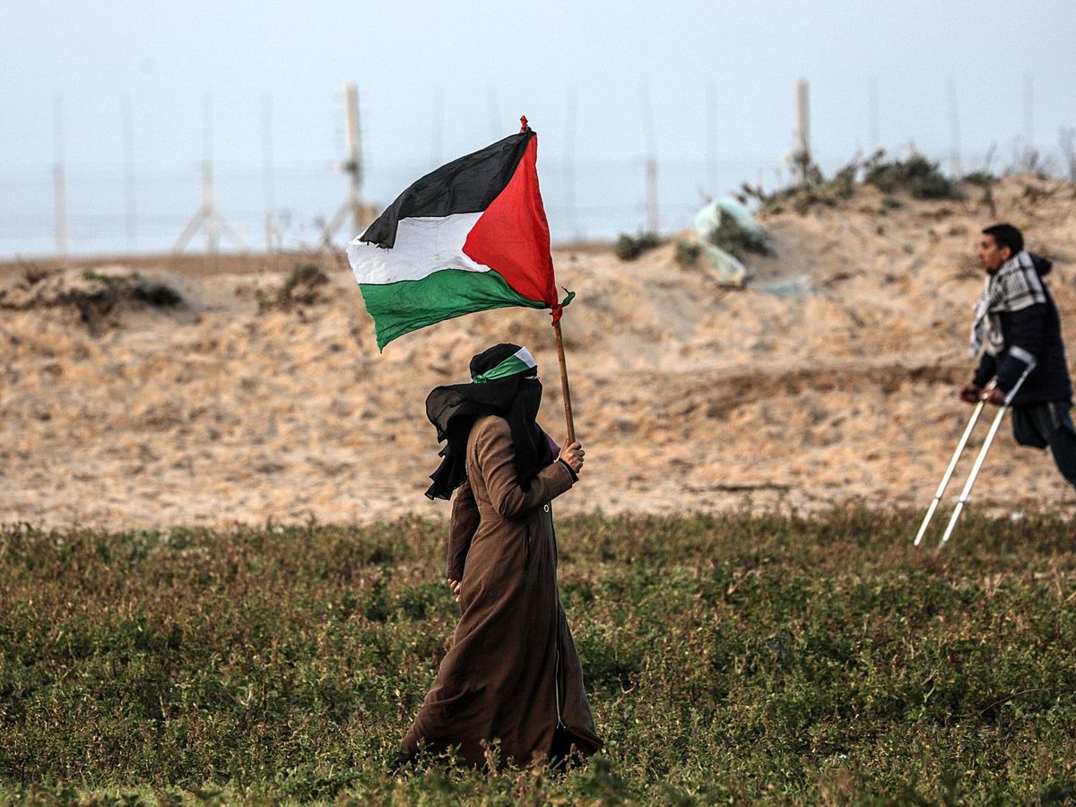 Foto: Manifestante palestina en territorios ocupados. (EFE)