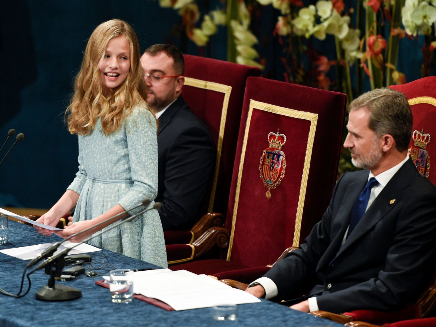 La princesa Leonor, durante su discurso. (Reuters)