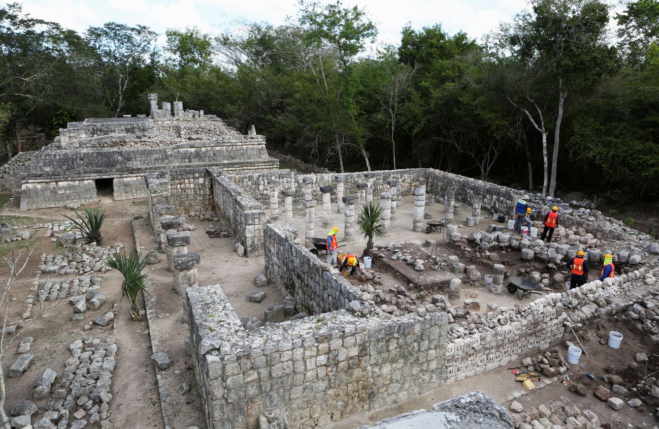 Excavaciones y trabajos recientes en Chichén Itzá. (EFE)