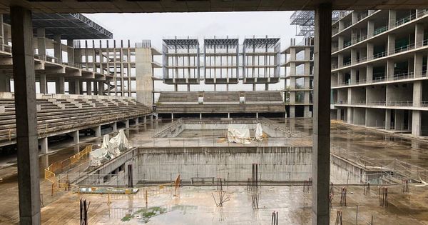 Foto: El Centro Acuático de Madrid, junto al Wanda Metropolitano, está en mal estado. (Foto: Real Federación Española de Natación)