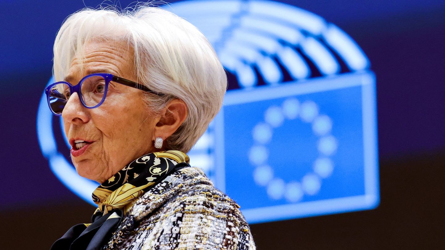 La presidenta del BCE, Christine Lagarde, en Bruselas. (Reuters)