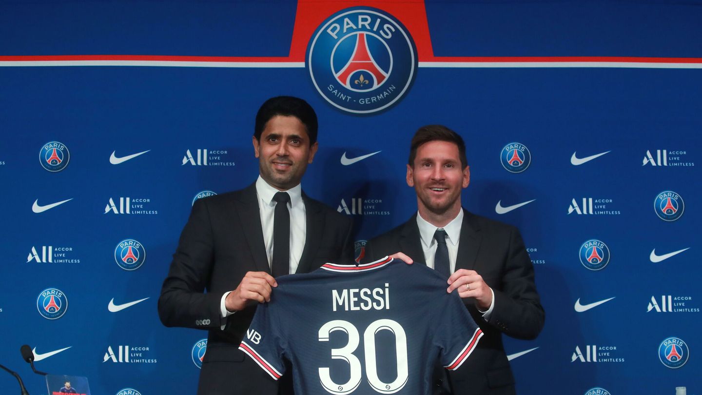 Presentación oficial de Leo Messi como jugador del PSG. (Reuters)