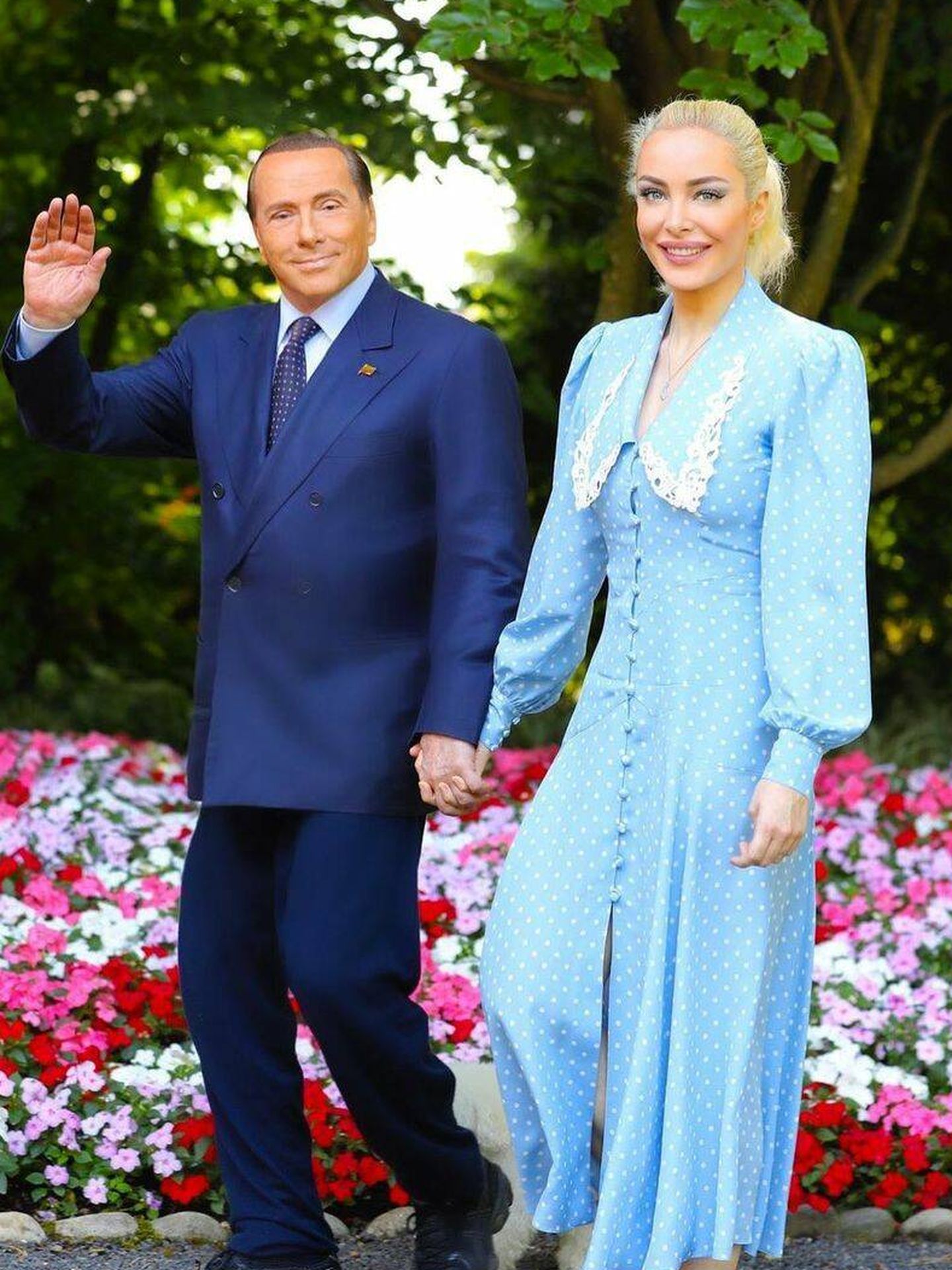  Una foto de archivo de Marta Fascina y Silvio Berlusconi. (IG/@mf9milan)