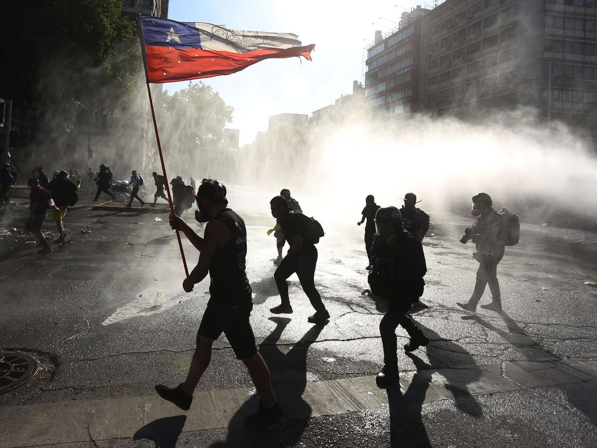 Foto: Protestas en Chile. (EFE)