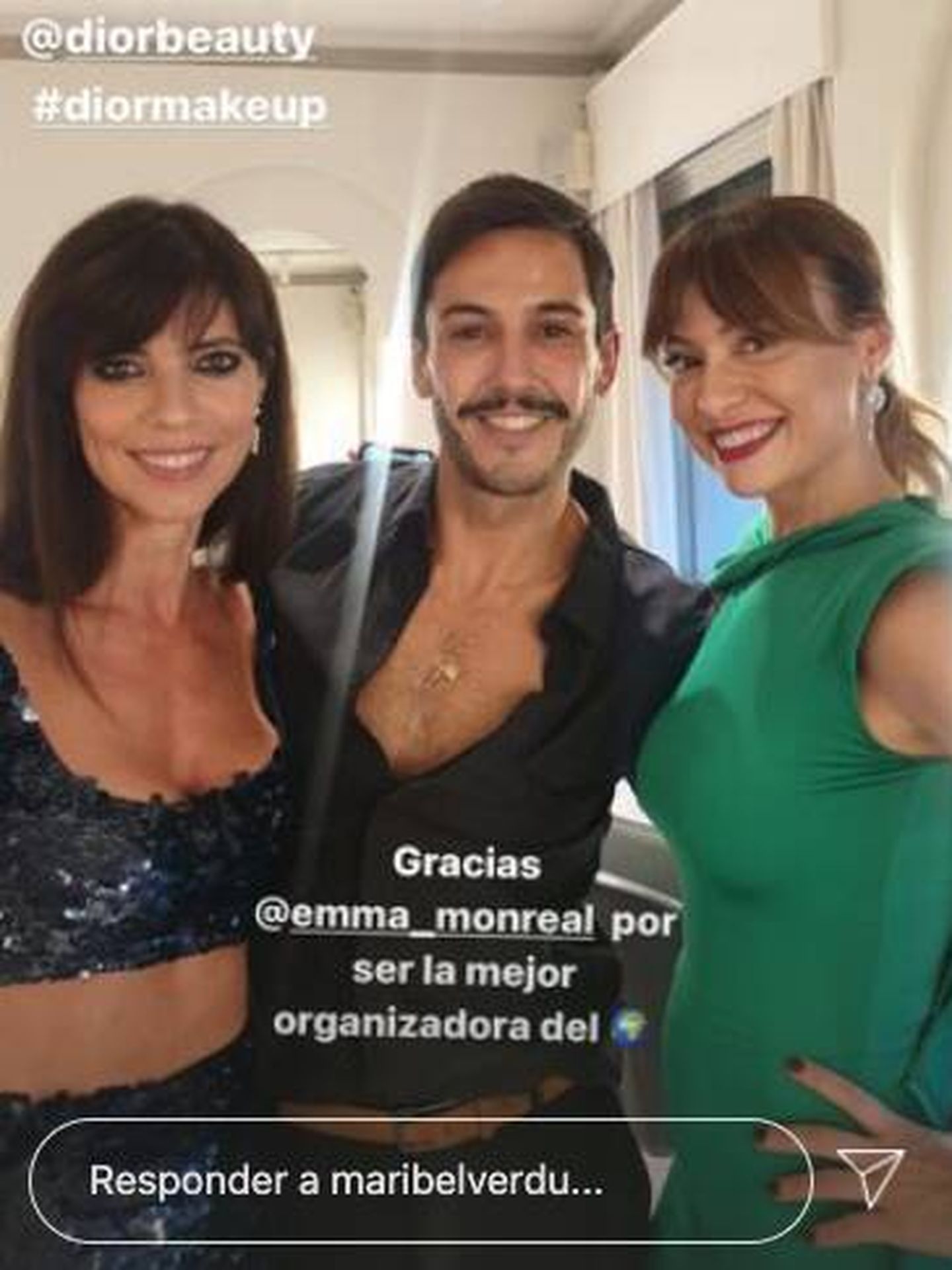Maribel Verdú, Gabriel Llano y Natalia Verbeke. (Instagram)