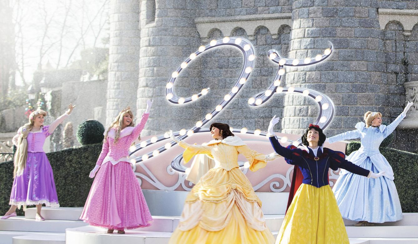 Las princesas más famosas de Disney celebran el 25 aniversario del parque. (Foto: Disneyland París)