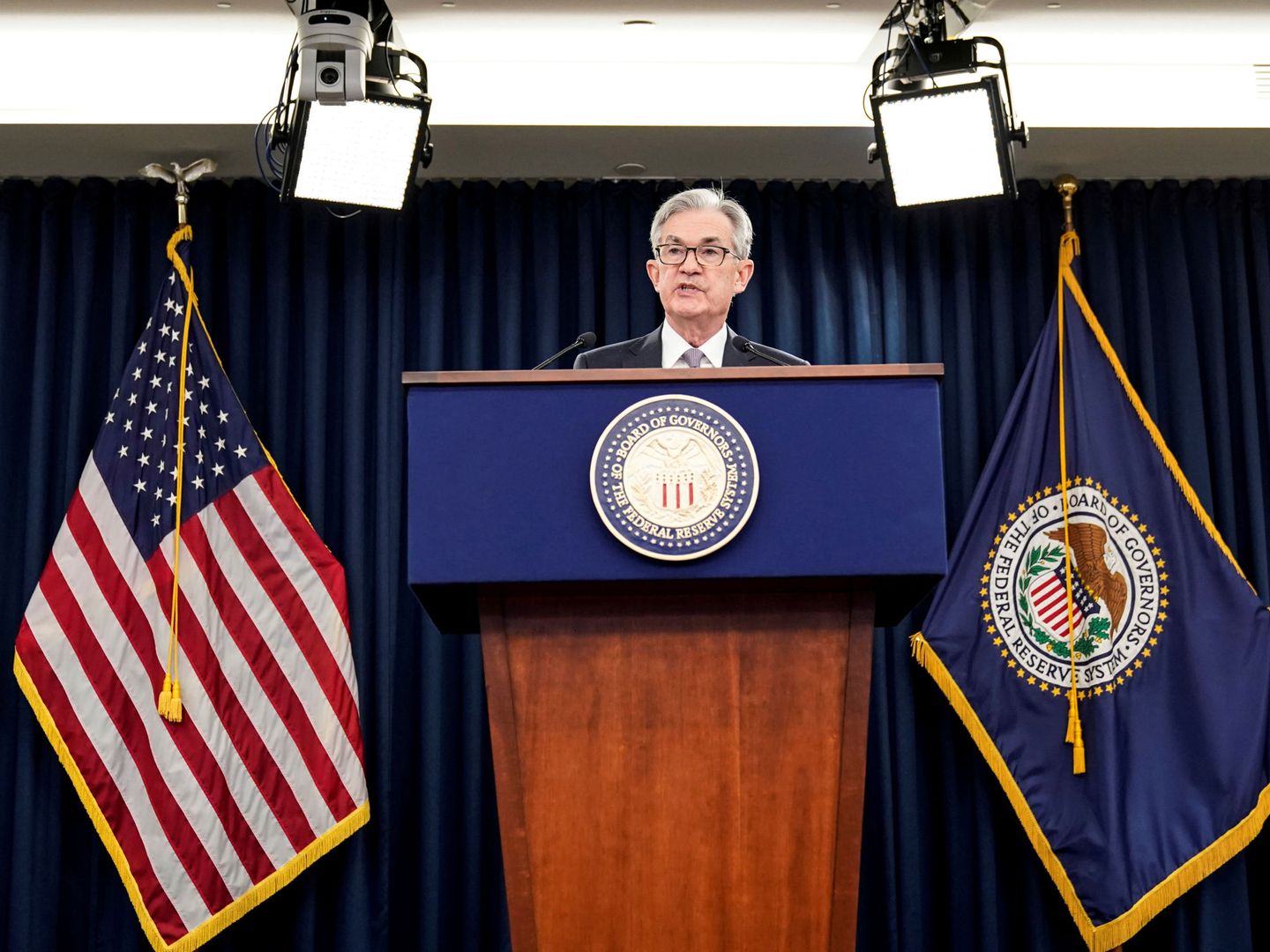 El presidente de la Fed, Jerome Powell, en su comparecencia del pasado día 3. (Reuters)
