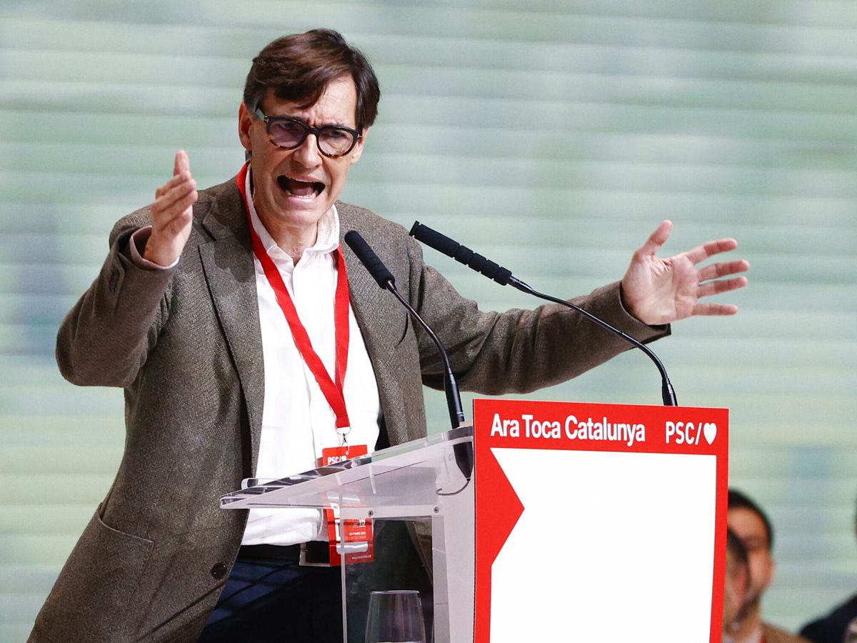 Foto: El candidato a las elecciones catalanas del PSC, Salvador Illa. (EFE)
