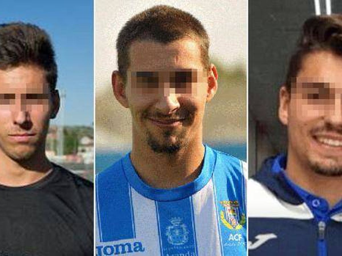 Foto: Los tres jugadores de la Arandina (Carlos Cuadrado, Vity Ramos y Raúl Calvo)