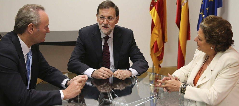 Rajoy, con Fabra y Barberá.