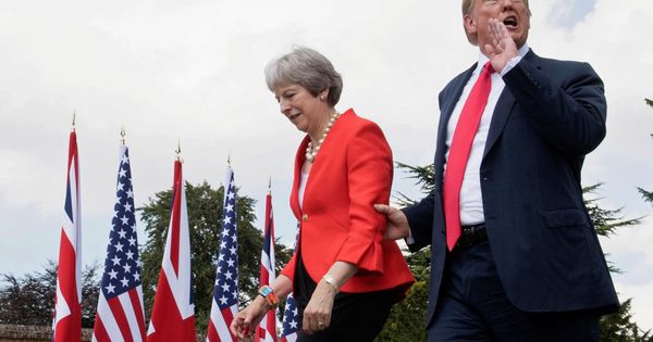 Foto: El presidente de Estados Unidos, Donald Trump, y la primera ministra de Reino Unido, Theresa May. (Reuters)