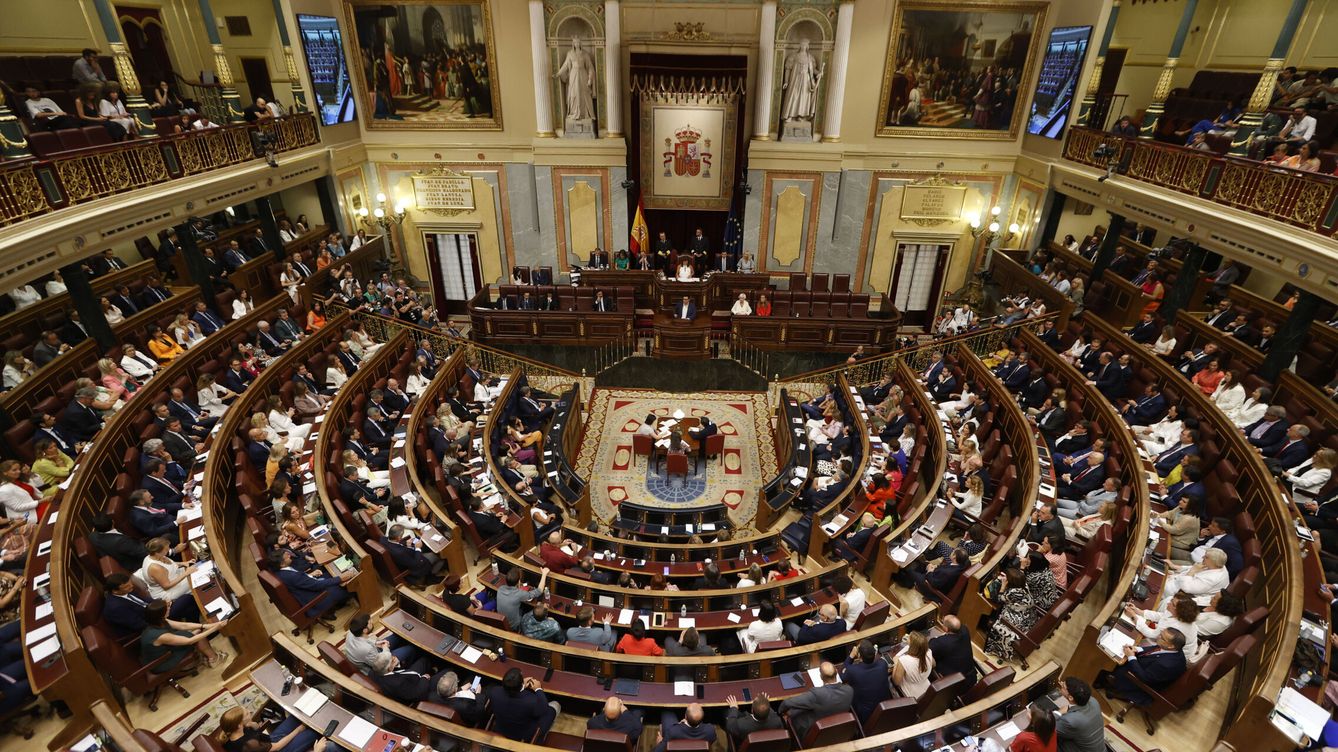 Foto: El hemiciclo del Congreso, durante la sesión constitutiva de las Cortes Generales de la XV Legislatura. (EFE/Juan Carlos Hidalgo)