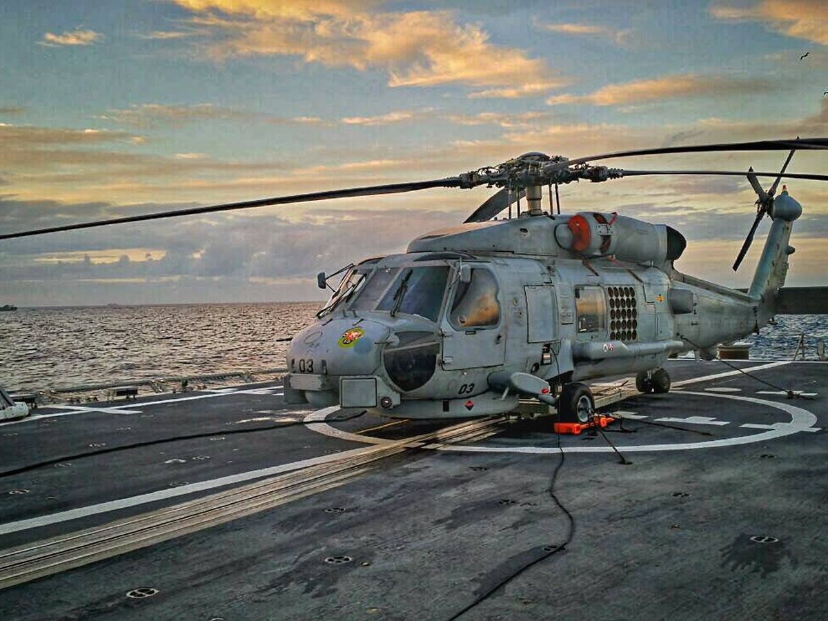 Foto: SH-60B en la cubierta del la Fragata Blas de Lezo F-103. (Foto: Flickr/Armada Española)